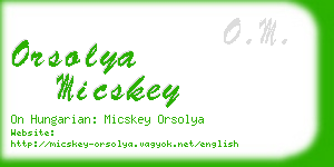 orsolya micskey business card